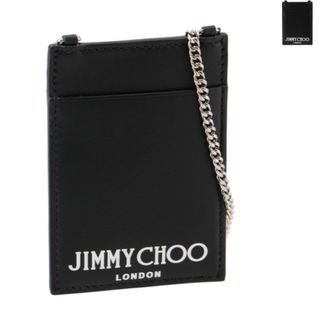 ジミーチュウ(JIMMY CHOO)のジミーチュウ JIMMY CHOO カードケース CARD HOLDER W/CHAIN チェーンショルダー付き カードホルダー 2023年秋冬新作 CARDHOLDERWCHAIN ANR (パスケース/IDカードホルダー)