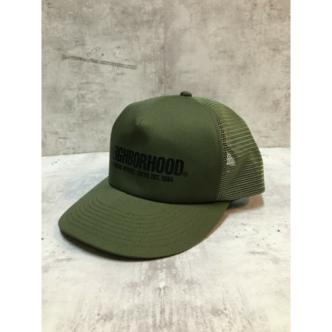 NEIGHBORHOOD LOGO PRINT MESH CAP ネイバーフッド 23ss ロゴプリント メッシュキャップ 231YGNH-HT02S  OLIVE DRAB【中古】【004】 | フリマアプリ ラクマ