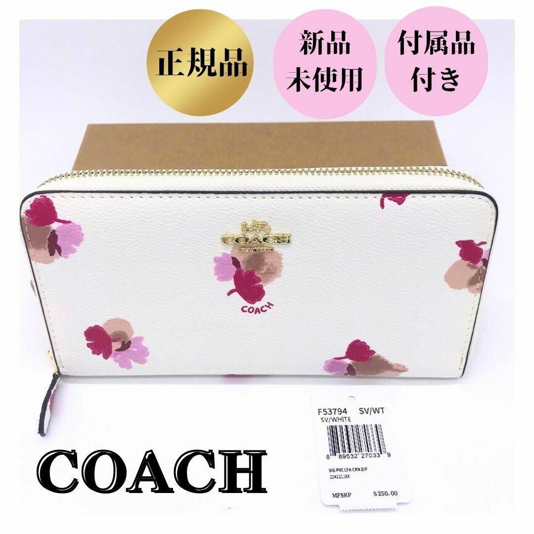 COACH 長財布 新品未使用 正規品  53794 花柄 イチョウ CO9