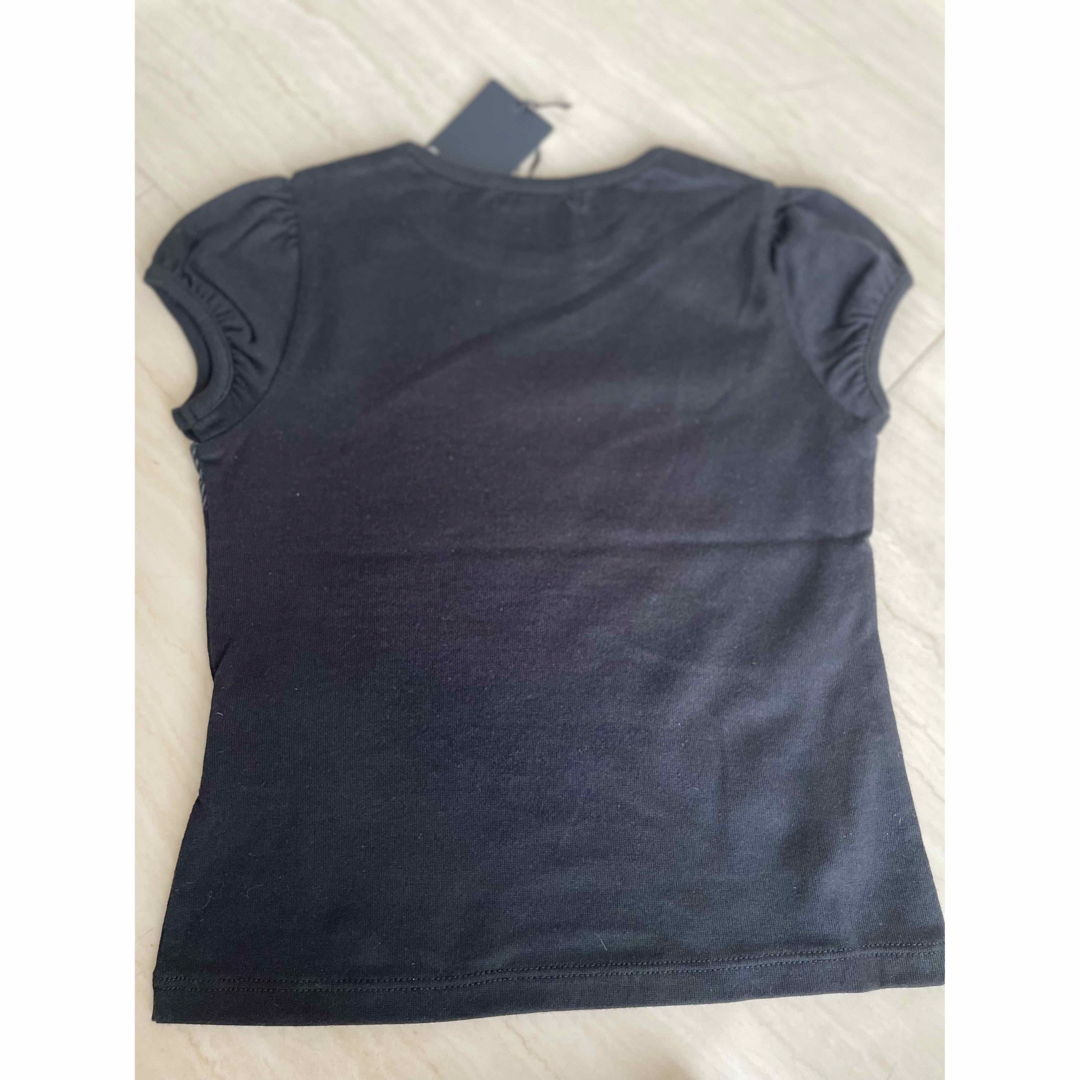 BURBERRY(バーバリー)の新品☆バーバリー☆女の子・チェックのブラックTシャツ 100cm キッズ/ベビー/マタニティのキッズ服女の子用(90cm~)(Tシャツ/カットソー)の商品写真