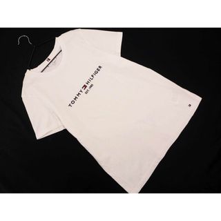 トミーヒルフィガー(TOMMY HILFIGER)のTOMMY HILFIGER トミーヒルフィガー ロゴ刺繍 Tシャツ sizeS/白 ■◆ レディース(Tシャツ(半袖/袖なし))