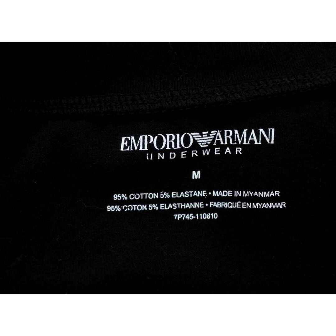 Emporio Armani(エンポリオアルマーニ)のEMPORIO ARMANI エンポリオアルマーニ Vネック ロゴ プリント Tシャツ sizeM/黒 ■◆ メンズ メンズのトップス(Tシャツ/カットソー(半袖/袖なし))の商品写真