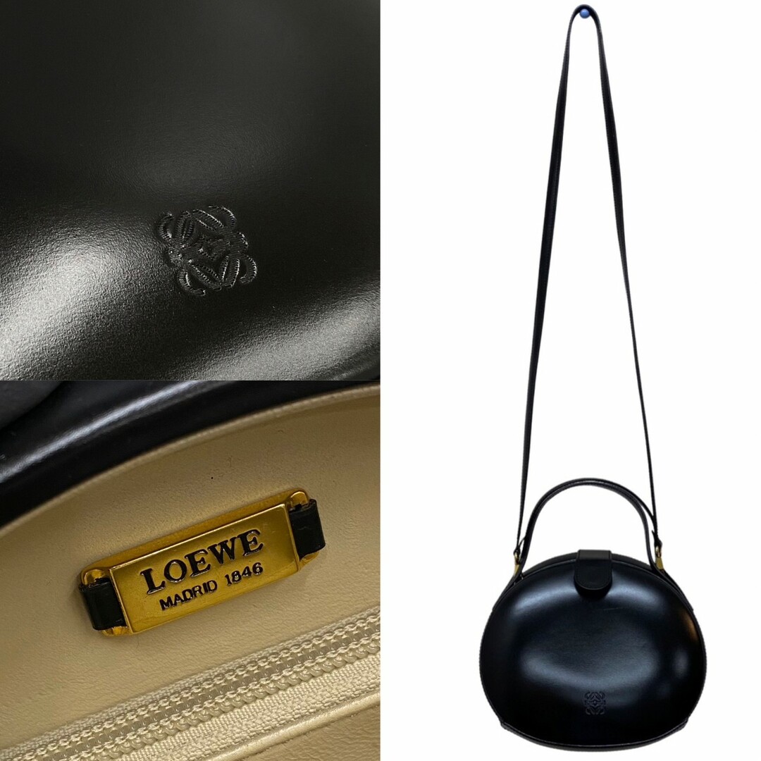 LOEWE - 極 美品 保存袋付き LOEWE ロエベ 丸型 ラウンド アナグラム