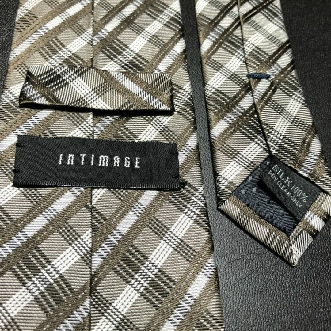AOKI(アオキ)のインティメージ チェック グレー ネクタイ B103-N05 メンズのファッション小物(ネクタイ)の商品写真