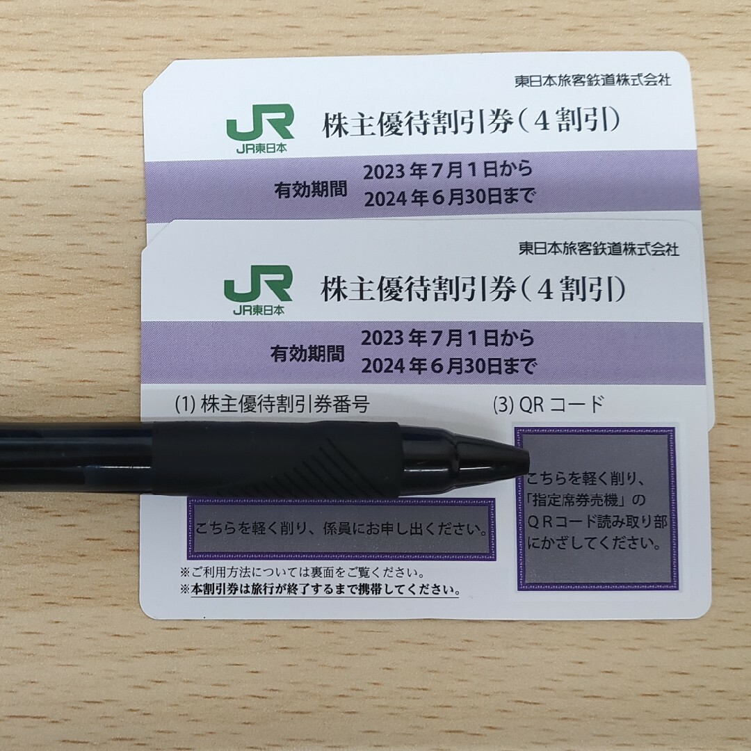 JR 東日本 株主優待割引券 未使用　2枚