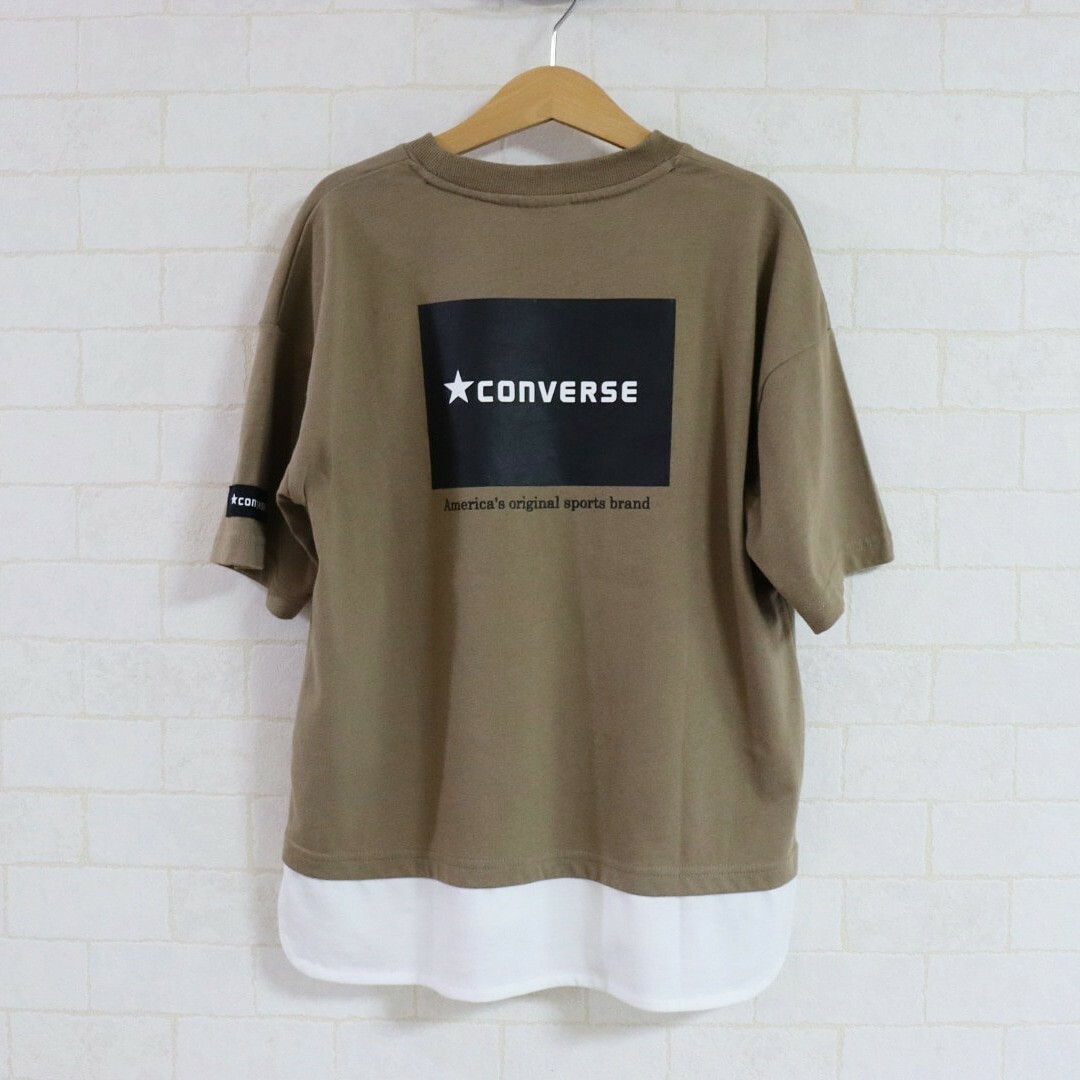 CONVERSE(コンバース)のコンバース　レイヤード風ロゴTシャツ　CONVERSE140 キッズ/ベビー/マタニティのキッズ服男の子用(90cm~)(Tシャツ/カットソー)の商品写真