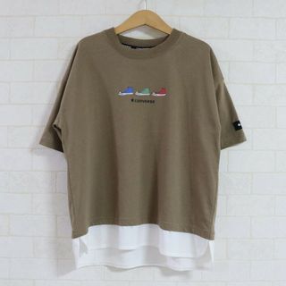 コンバース(CONVERSE)のコンバース　レイヤード風ロゴTシャツ　CONVERSE140(Tシャツ/カットソー)