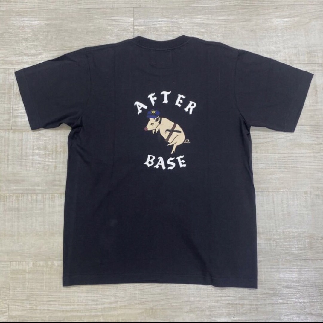 AFTERBASE(アフターベース)の新品 afterbase ピッグ Tシャツ チャコール サイズ M ロゴTシャツ メンズのトップス(Tシャツ/カットソー(半袖/袖なし))の商品写真