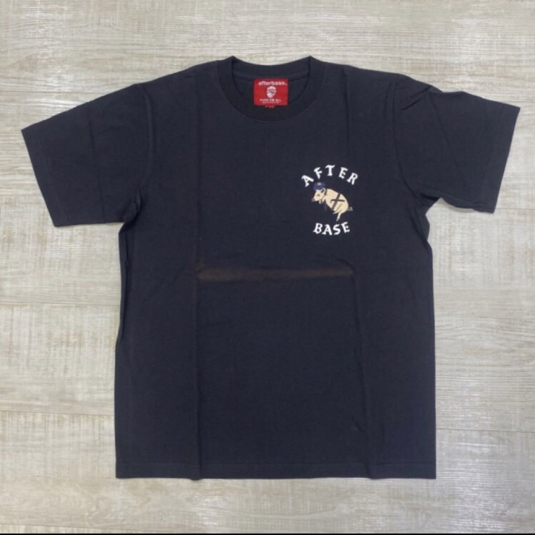 AFTERBASE(アフターベース)の新品 afterbase ピッグ Tシャツ チャコール サイズ M ロゴTシャツ メンズのトップス(Tシャツ/カットソー(半袖/袖なし))の商品写真