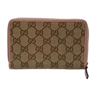 Gucci - グッチ ラウンドファスナー 長財布 GGキャンバス ベージュGG