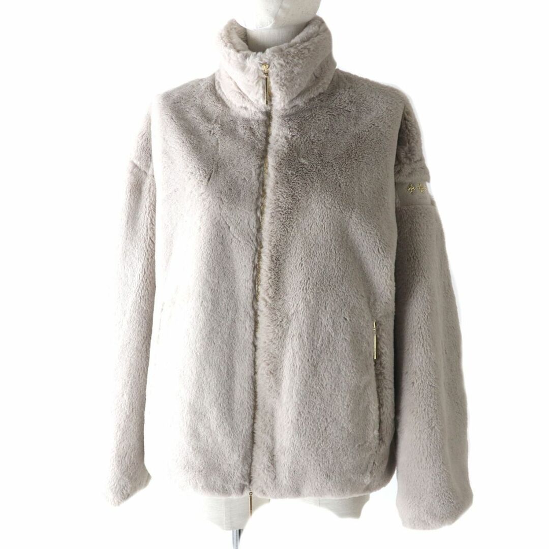 極美品★正規 22AW TATRAS タトラス LTAT22A4903-L BARBRA バルブラ ロゴワッペン付 ZIP UP ボアブルゾン  レディース グレージュ 01 日本製 | フリマアプリ ラクマ