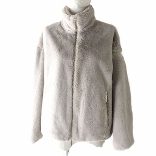 タトラス(TATRAS)の極美品★正規 22AW TATRAS タトラス LTAT22A4903-L BARBRA バルブラ ロゴワッペン付 ZIP UP ボアブルゾン レディース グレージュ 01 日本製(ブルゾン)