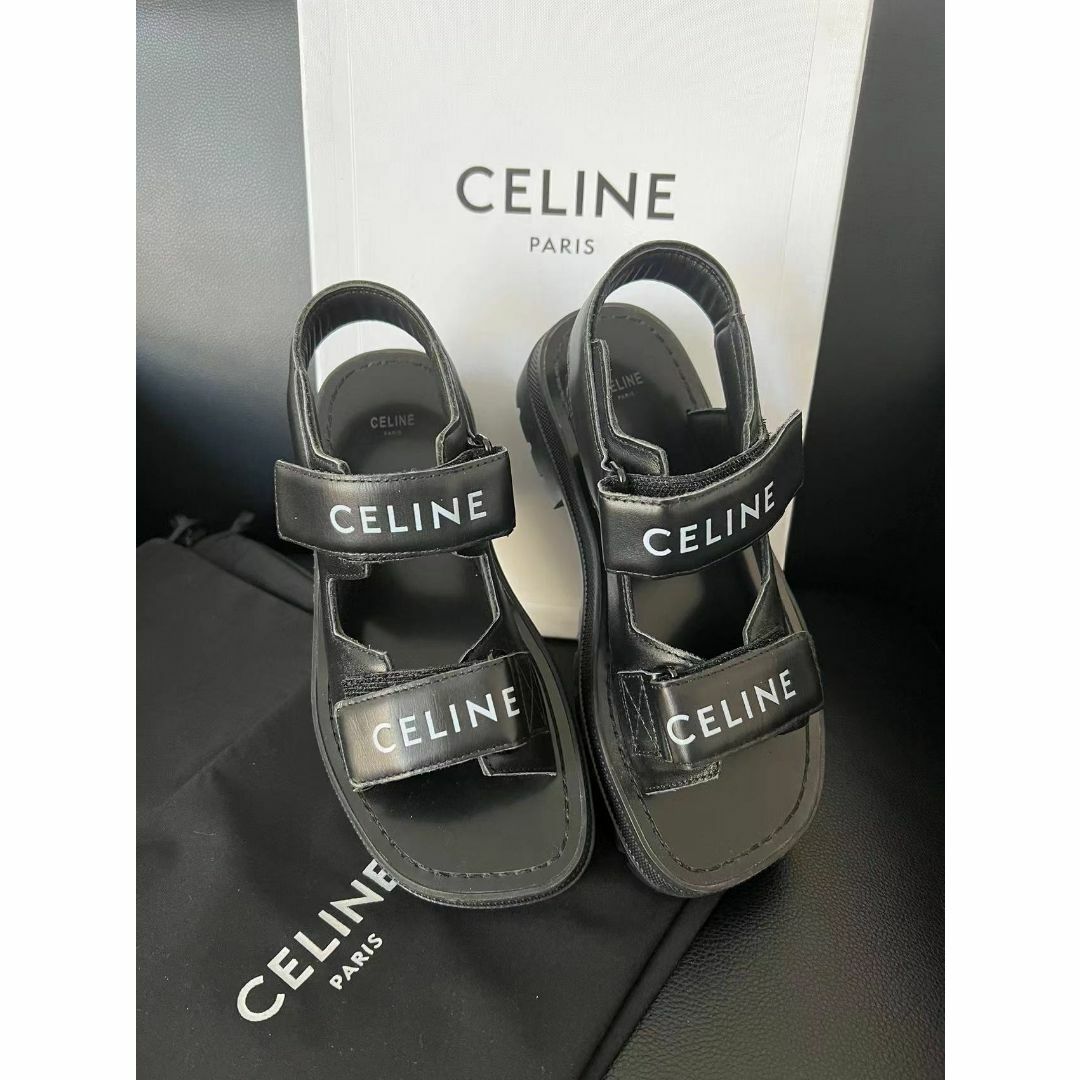 お値下げ★Celine レオ ベルクロ サンダル 36