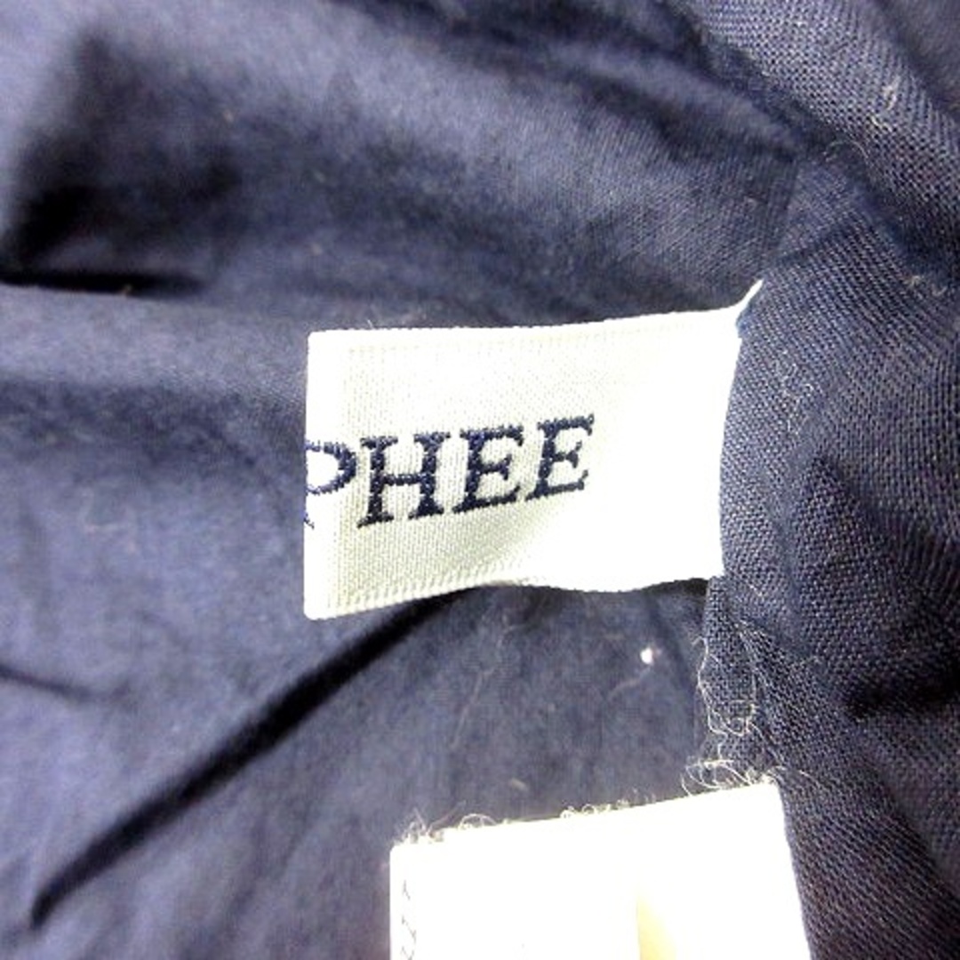 MACPHEE(マカフィー)のマカフィー トゥモローランド フレアスカート ひざ丈 麻 リネン 36 紺 レディースのスカート(ひざ丈スカート)の商品写真