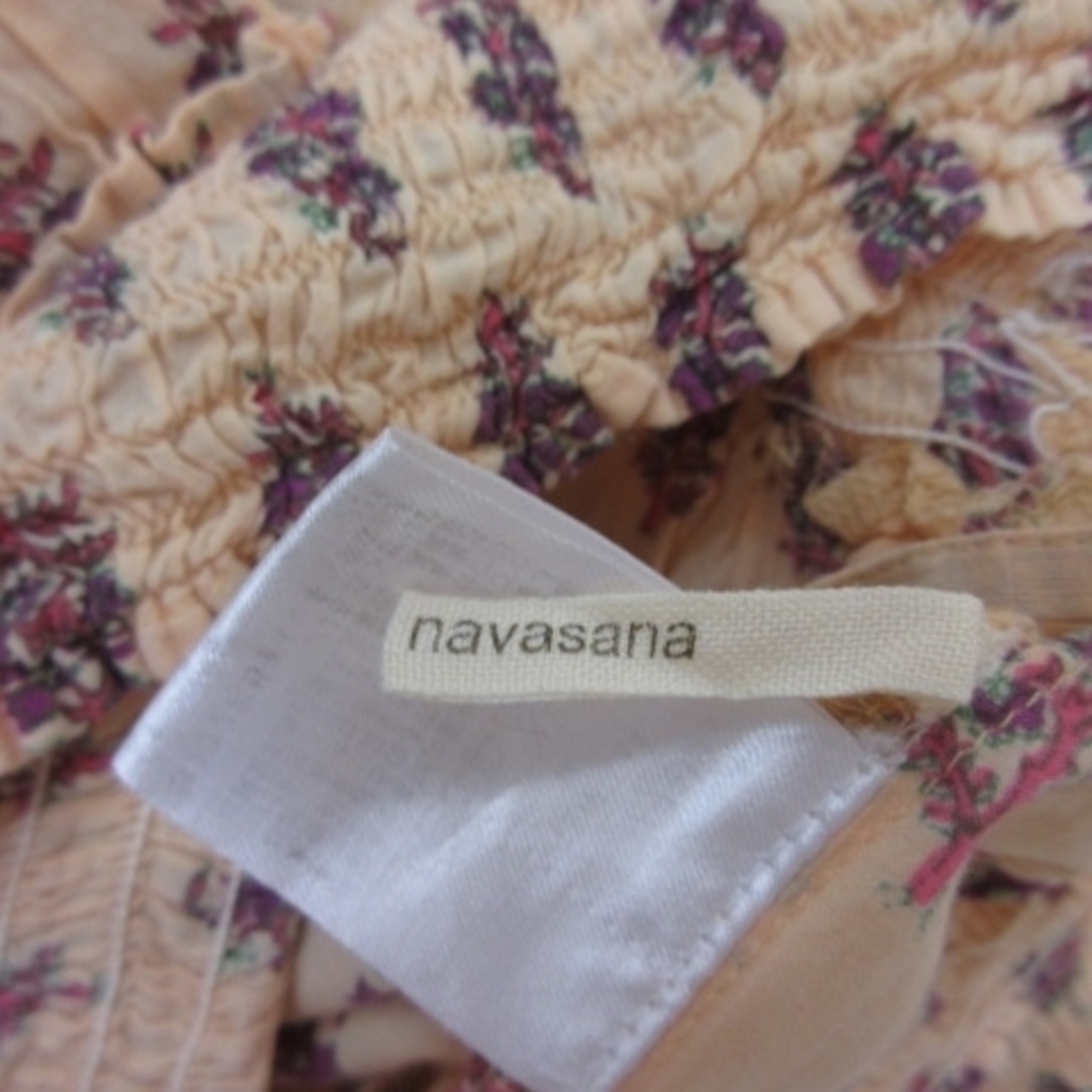 navasana(ナバアサナ)のナバアサナ パンツ サロペット 総柄 オレンジ /YI レディースのパンツ(サロペット/オーバーオール)の商品写真