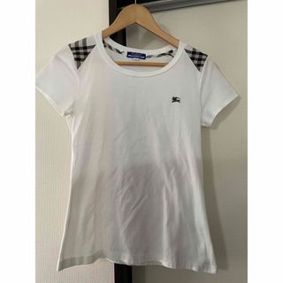 バーバリーブルーレーベル(BURBERRY BLUE LABEL)の希少　美品　バーバリーブルーレーベル　半袖Tシャツ　ノバチェック　白(Tシャツ(半袖/袖なし))