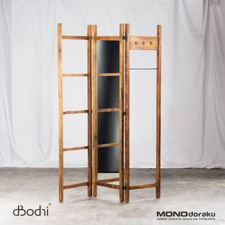 ASPLUND - d-Bodhi ハンガーラック① 折り畳み ミラー付き チーク古材