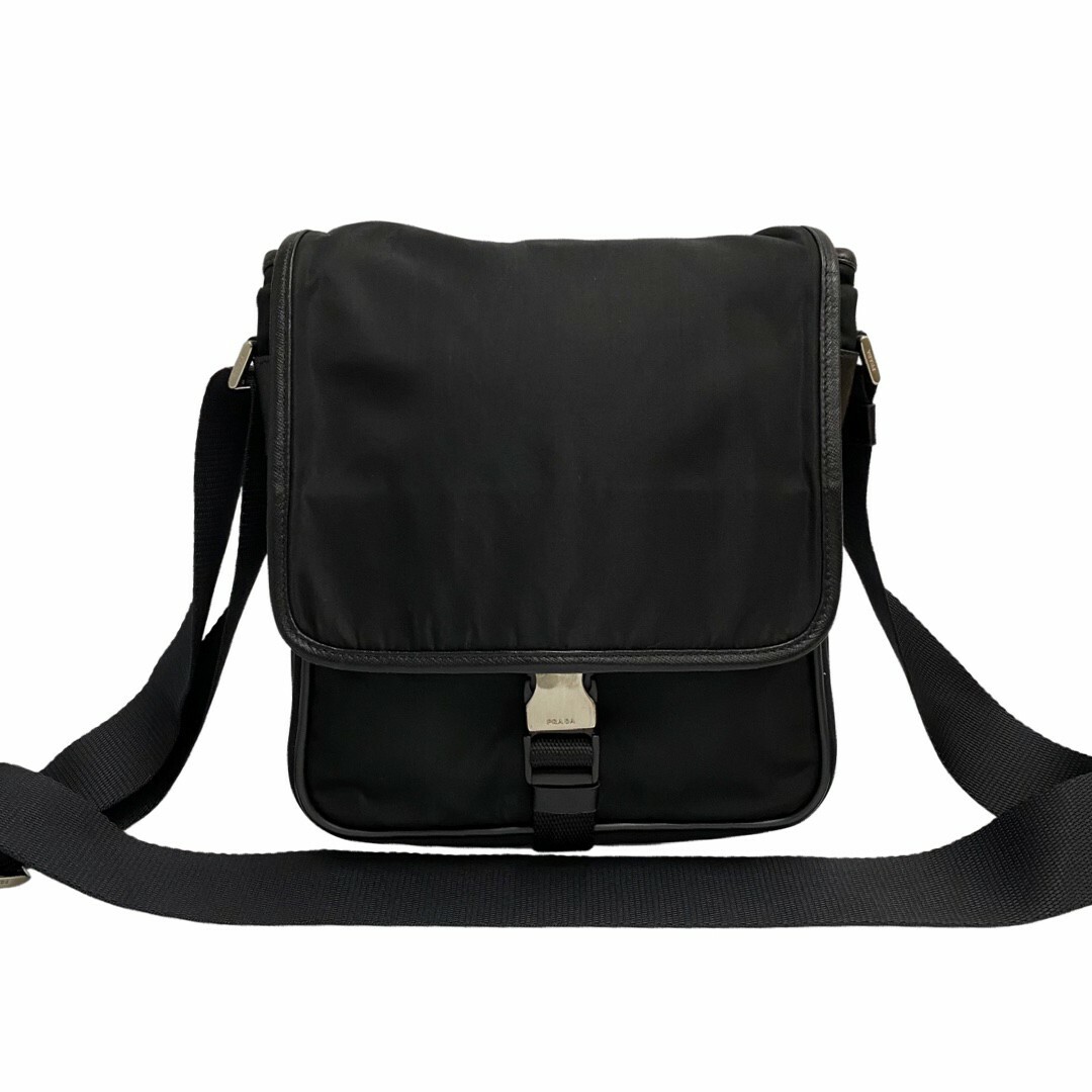 本物 値段 極 美品 PRADA プラダ 三角ロゴ 金具 ナイロン サフィアーノ