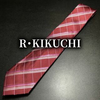 タケオキクチ(TAKEO KIKUCHI)のリョウコキクチ チェック ワインレッド ネクタイ B103-O16(ネクタイ)