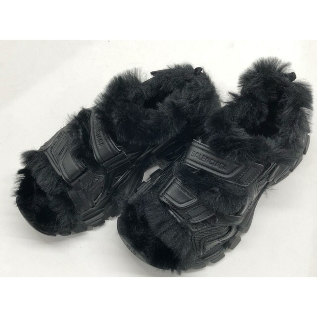 Balenciaga(バレンシアガ)のBALENCIAGA(バレンシアガ) TRACK トラック エコファー トリム サンダル ブラック / 668560 25.0cm 【中古】【007】 メンズの靴/シューズ(サンダル)の商品写真