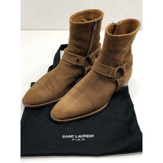 サンローラン(Saint Laurent)のSAINT LAURENT PARIS ( サンローラン パリ) クラシックワイアット ハーネスブーツ スウェード 361221 / サイズ 40 約25.0cm 【中古】【007】(ブーツ)