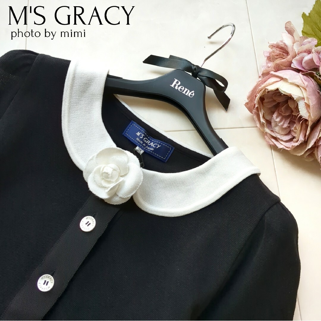 M´S GRACY - M´S GRACY*カメリアコサージュ付きカーディガンの+spbgp44.ru