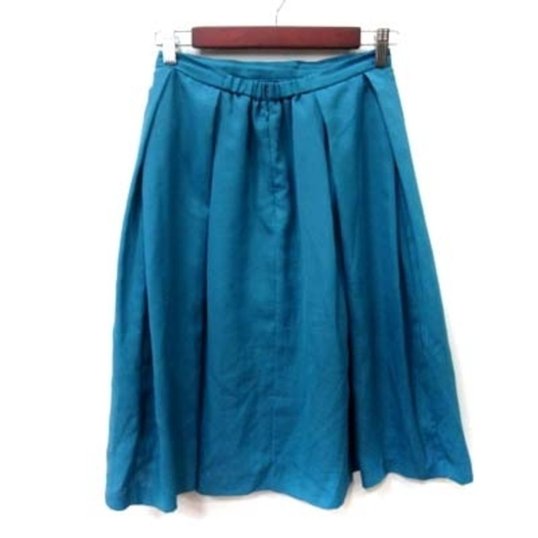 Stola.(ストラ)のストラ フレアスカート ギャザー ミモレ ロング 38 青 ブルー /YI レディースのスカート(ロングスカート)の商品写真