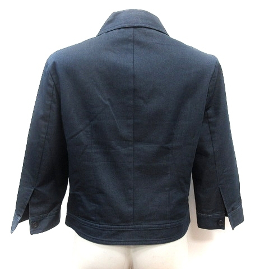 UNTITLED(アンタイトル)のアンタイトル ステンカラージャケット ジップアップ 七分袖 9 紺 ネイビー レディースのジャケット/アウター(その他)の商品写真