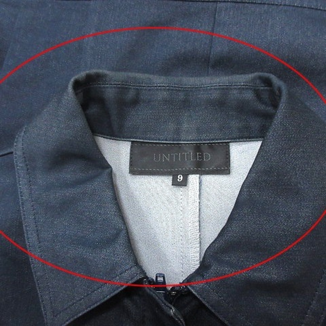 UNTITLED(アンタイトル)のアンタイトル ステンカラージャケット ジップアップ 七分袖 9 紺 ネイビー レディースのジャケット/アウター(その他)の商品写真