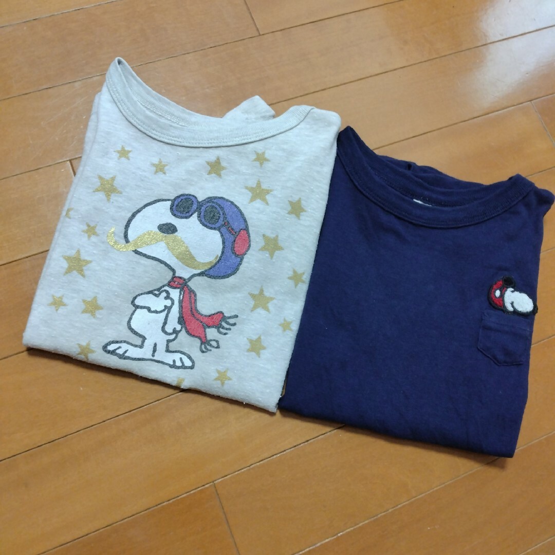 デニムダンガリー☆スヌーピーTシャツセット  130