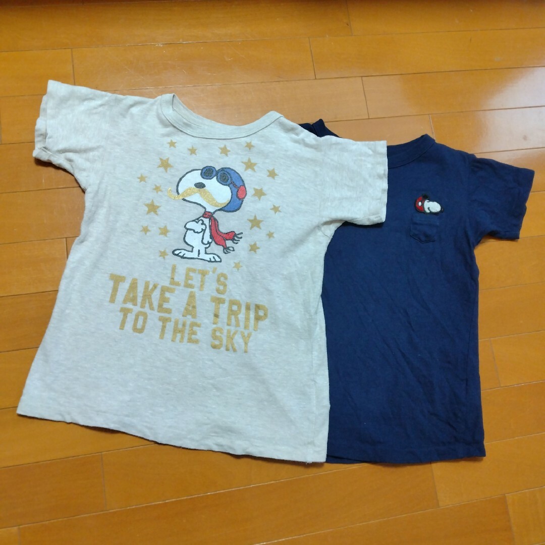 デニムダンガリー☆スヌーピーTシャツセット 130