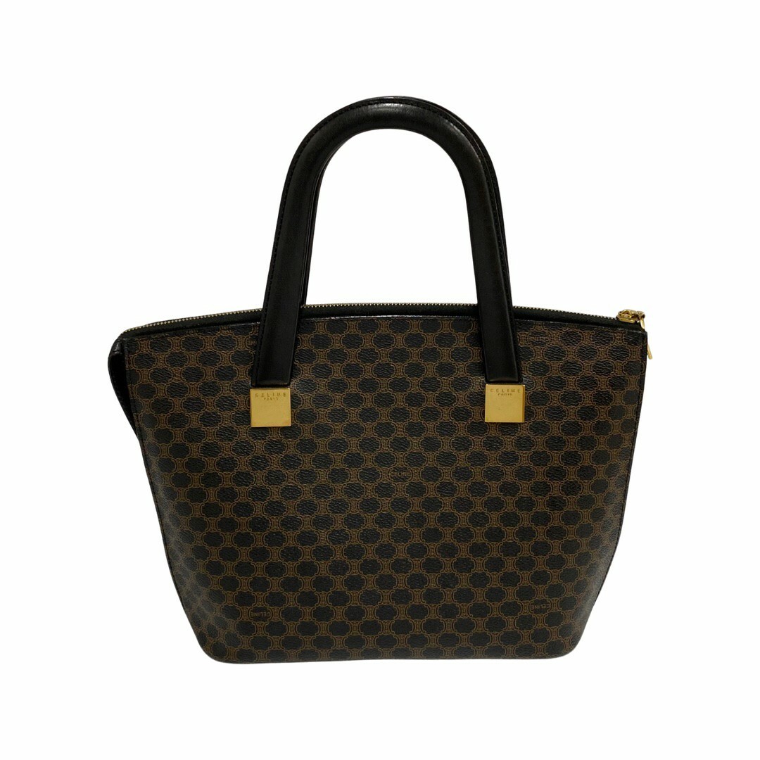 極 美品 希少品 CELINE セリーヌ マカダム ブラゾン ロゴ 金具 レザー