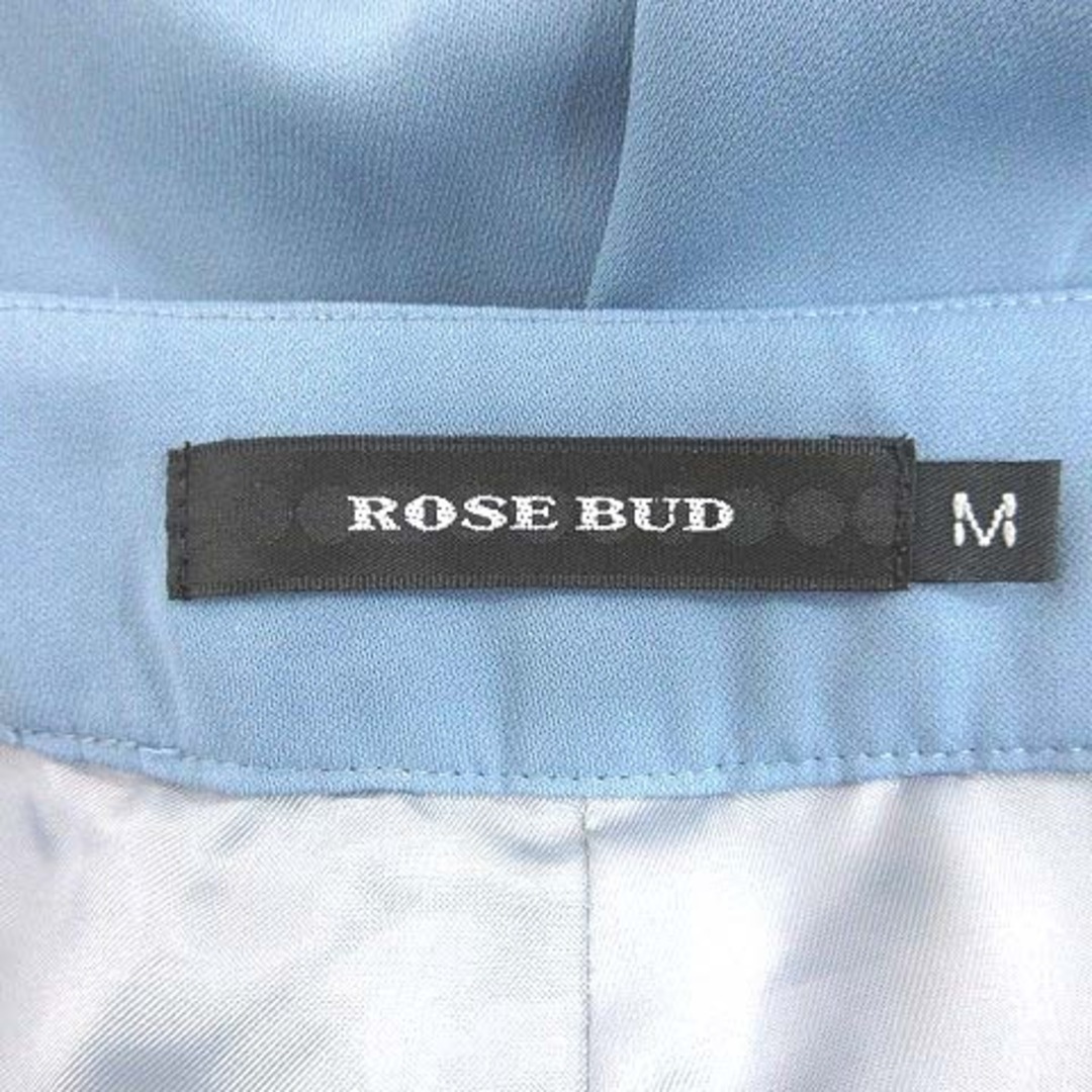 ROSE BUD(ローズバッド)のローズバッド ワイドパンツ スラックス ロング 切替 プリーツ タック M 青 レディースのパンツ(その他)の商品写真