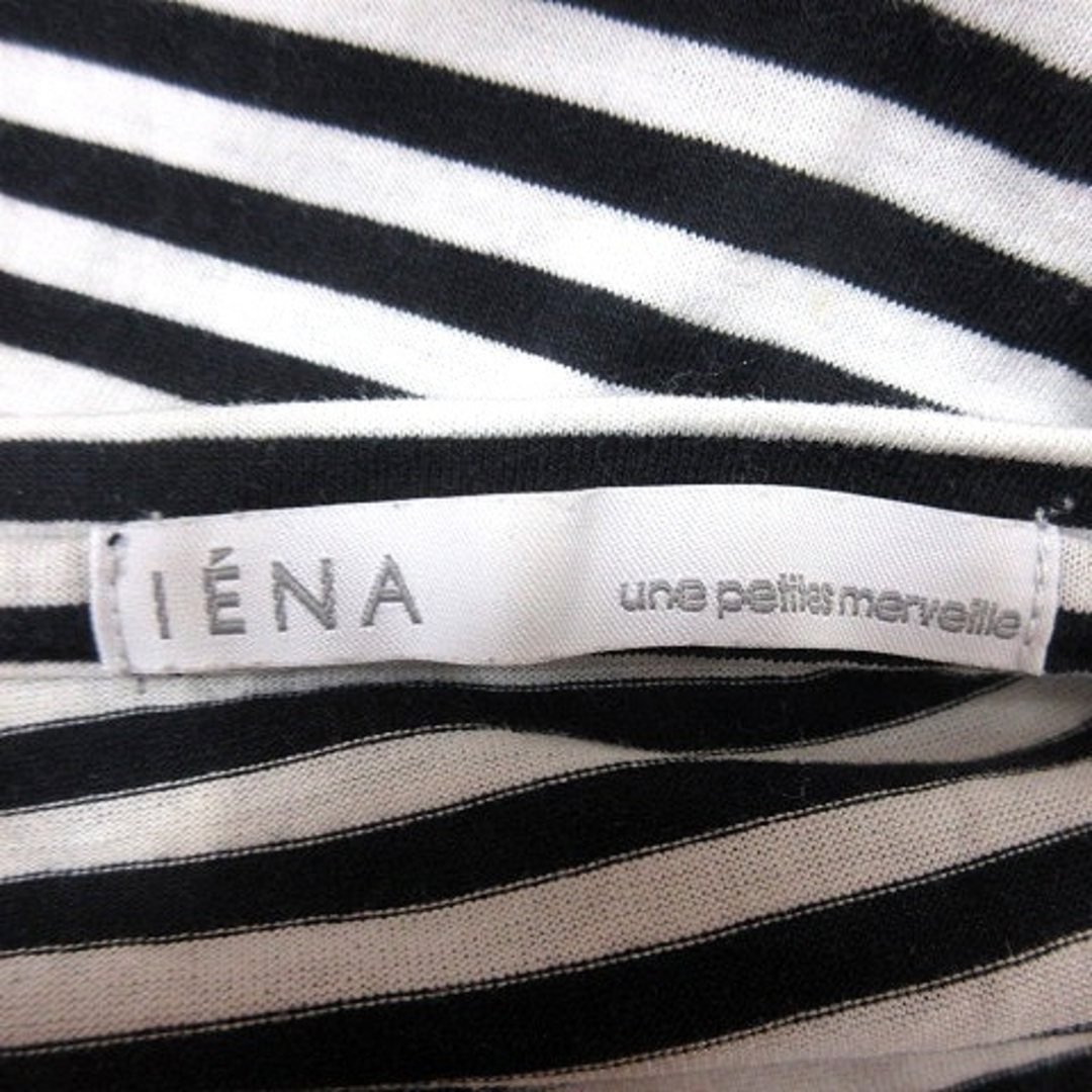 IENA(イエナ)のイエナ IENA カットソー Uネック 半袖 ボーダー 黒  レディースのトップス(カットソー(半袖/袖なし))の商品写真