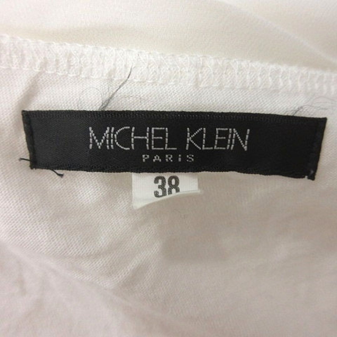 MICHEL KLEIN(ミッシェルクラン)のミッシェルクラン ブラウス シフォン 半袖 38 白 ホワイト レディースのトップス(シャツ/ブラウス(半袖/袖なし))の商品写真