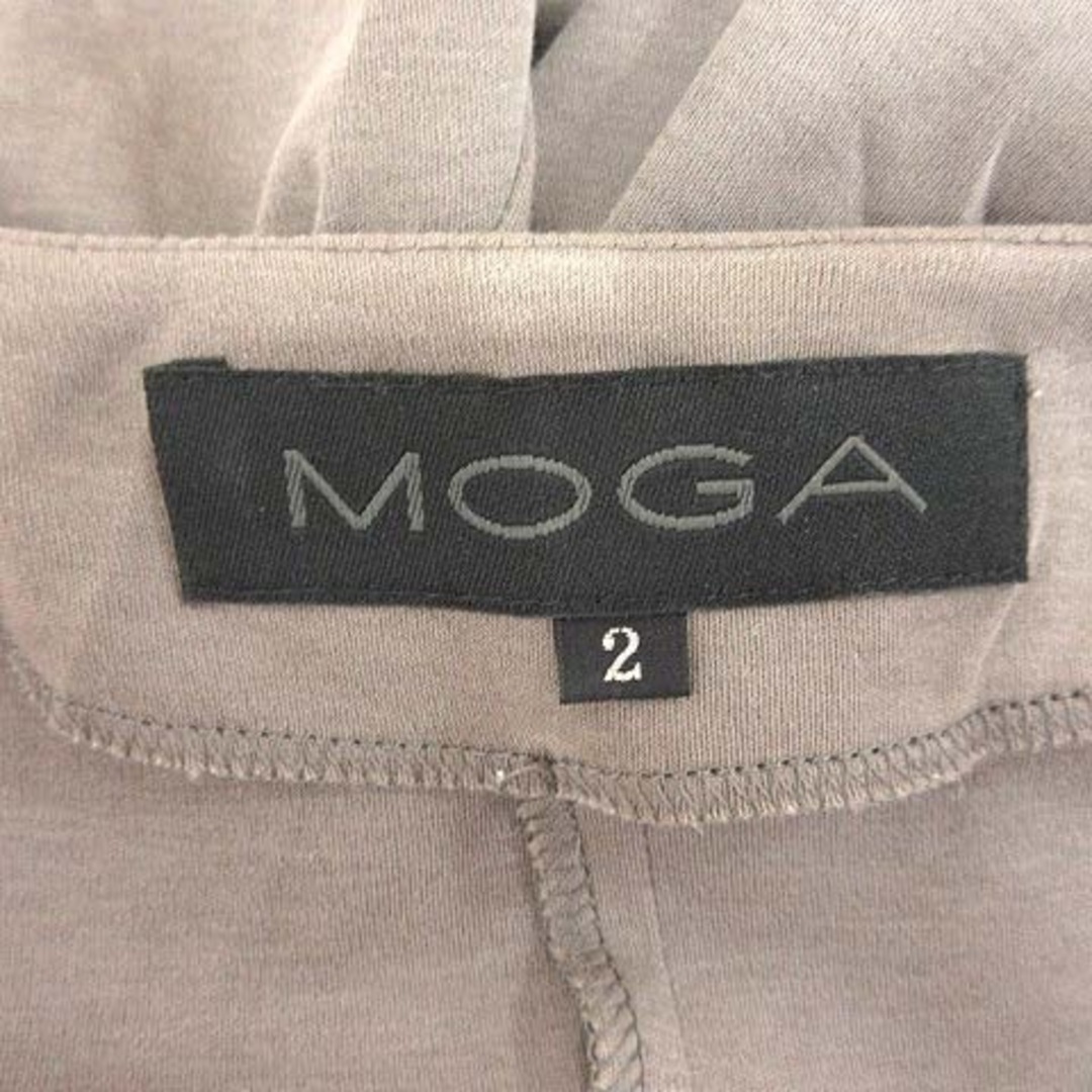 MOGA(モガ)のモガ ワンピース ひざ丈 半袖 カットソー スリットネック 2 ベージュ レディースのワンピース(ひざ丈ワンピース)の商品写真