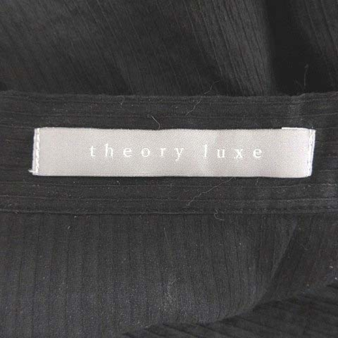 半端袖柄theory luxe セオリーリュクス ブラウス 38(M位) 黒 - シャツ
