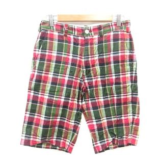 ビームス(BEAMS)のビームス BEAMS ハーフパンツ ショート チェック S ピンク 緑 グリーン(ショートパンツ)