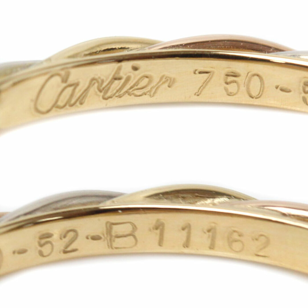 Cartier(カルティエ)のCARTIER カルティエ K18YG イエローゴールド K18WG ホワイトゴールド K18PG ピンクゴールド ツイスト リング・指輪 ダイヤモンド 11.5号 52 1.6g レディース【中古】【美品】 レディースのアクセサリー(リング(指輪))の商品写真