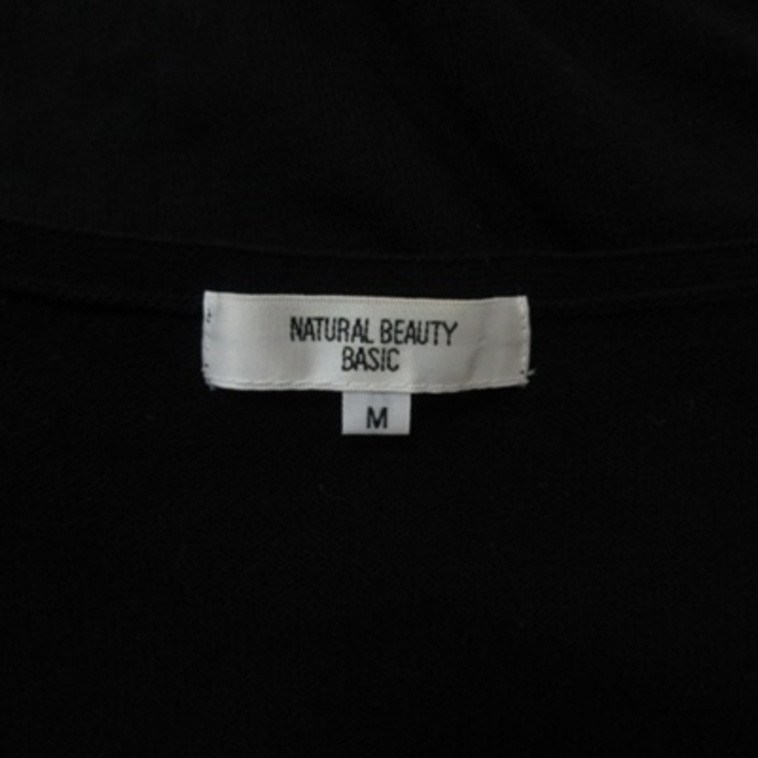 NATURAL BEAUTY BASIC(ナチュラルビューティーベーシック)のナチュラルビューティーベーシック カットソー 半袖 M 黒 ブラック /YI レディースのトップス(カットソー(半袖/袖なし))の商品写真