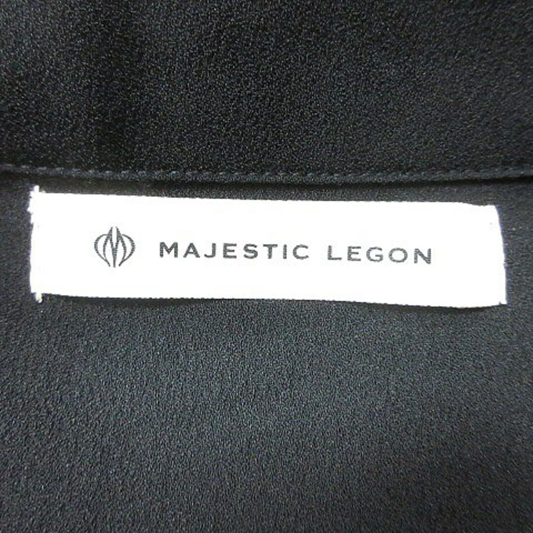 MAJESTIC LEGON(マジェスティックレゴン)のマジェスティックレゴン ブラウス レース 七分袖 切替 S 黒 ブラック レディースのトップス(その他)の商品写真
