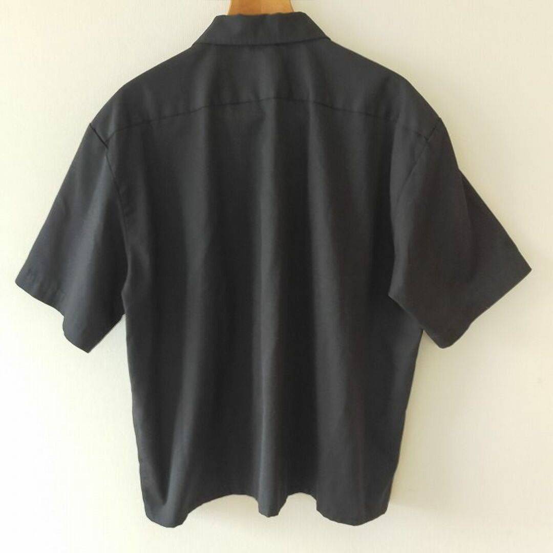 Dickies(ディッキーズ)のUS古着 ディッキーズ Dickies ワークシャツ 半袖 メンズ L ブラック メンズのトップス(シャツ)の商品写真