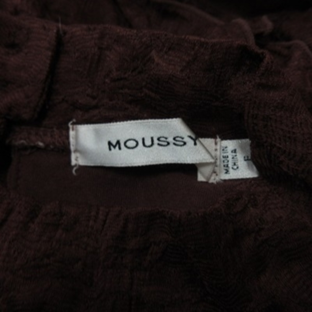 moussy(マウジー)のマウジー カットソー フリル 長袖 F 茶 ブラウン /YI レディースのトップス(カットソー(長袖/七分))の商品写真