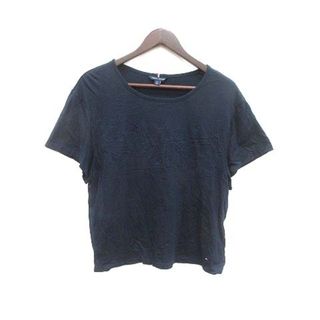 トミーヒルフィガー(TOMMY HILFIGER)のTOMMY HILFIGER カットソー 刺しゅう 五分袖 S/P 紺 ネイビー(その他)