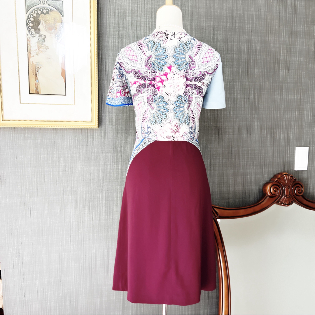 ETRO - 美品 ETRO エトロ ペイズリー ブルー アシンメトリー