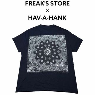 フリークスストア(FREAK'S STORE)のフリークスストア×ハババンク　ビッグプリントTシャツ　USA製バンダナ　無地(Tシャツ/カットソー(半袖/袖なし))