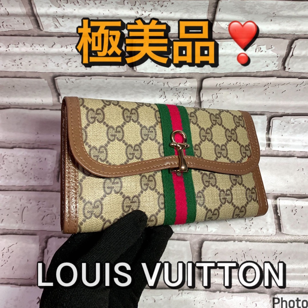 Gucci - GUCCI グッチ GGプラス オールドグッチ シェリーライン財布の+