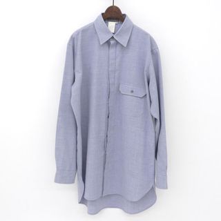 ヨウジヤマモト(Yohji Yamamoto)のヨウジヤマモト Yohji Yamamoto 比翼 ロングシャツ メンズ ブルー size3 Y00727(シャツ)