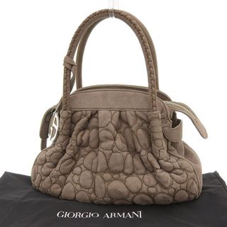 ジョルジオアルマーニ(Giorgio Armani)の美品 ジョルジオアルマーニ GIORGIO ARMANI レディース ハンドバッグ 茶 Y00757(ハンドバッグ)