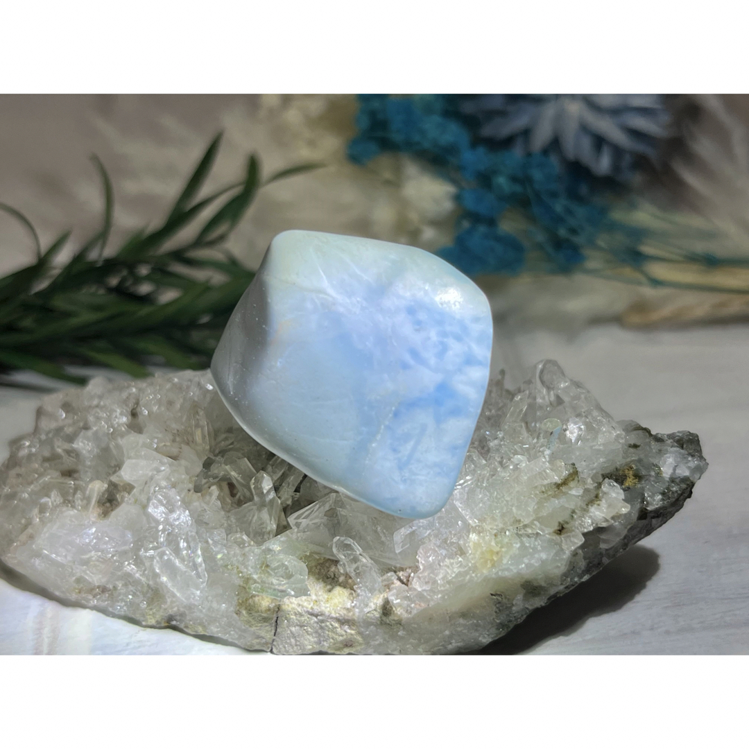 愛と平和の守護石✨ アイス ラリマー ブルーペクトライト ラフストーン